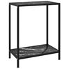 vidaXL Konsolinis staliukas, juodas, 60x35x75cm, grūdintas stiklas