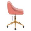 vidaXL Pasukamos valgomojo kėdės, 4vnt., rožinės spalvos, aksomas