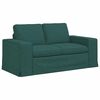 vidaXL Sofa 2 pcs Tamsiai žalia 182 x 80 x 82 cm audinys