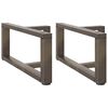vidaXL Kavos staliuko kojelės, 2 vnt., juodos, 60x25x(30-31) cm, plienas