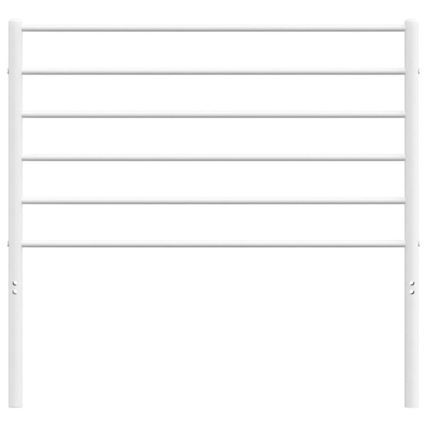 vidaXL Metalinis galvūgalis, baltos spalvos, 80cm