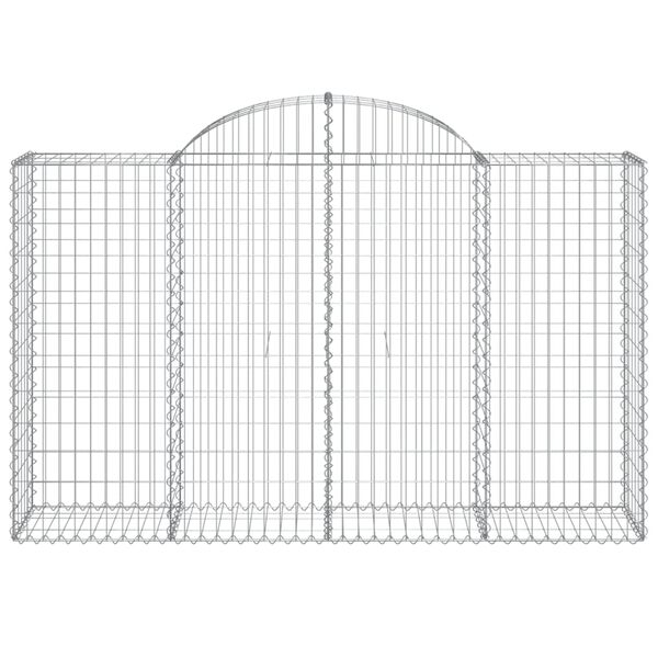 vidaXL I&scaron;lenkti gabiono krep&scaron;iai, 30vnt., 200x50x120/140cm, geležis