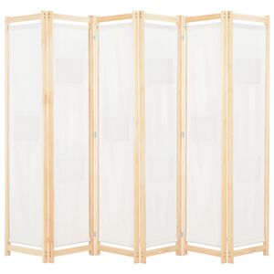 vidaXL Kambario pertvara, 6 d., kreminės sp., 240x170x4cm, audinys