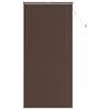 vidaXL Venecijos žaliuzės Tamsiai ruda su ra&scaron;tu 213 x 90 cm 25 mm PVC