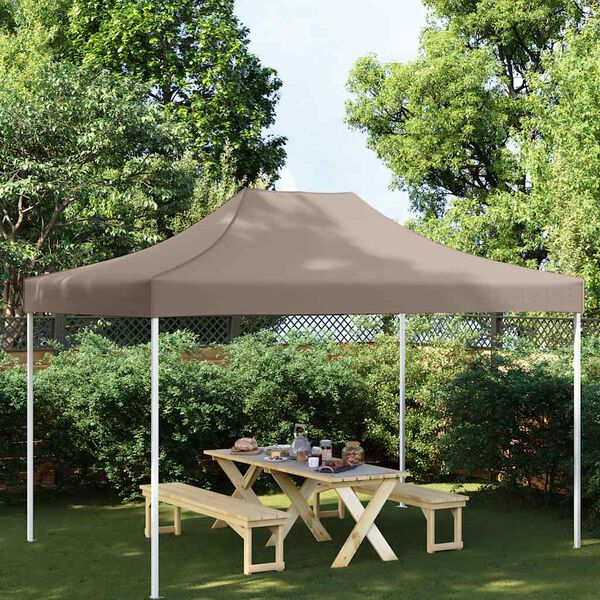 vidaXL Proginės palapinės stogas, taupe spalvos, 4,5x3m, 270 g/m²
