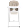 vidaXL Auk&scaron;ta maitinimo kėdutė, smėlio spalvos, aliuminis