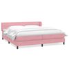 vidaXL Box Spring Lova su čiužiniais Rožinis 180x210 cm Velvet