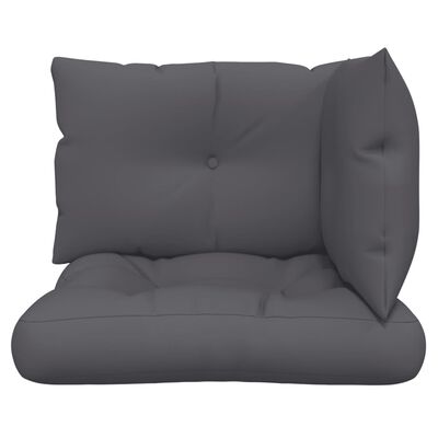 vidaXL Palečių pagalvėlės, 3vnt., antracito spalvos, audinys