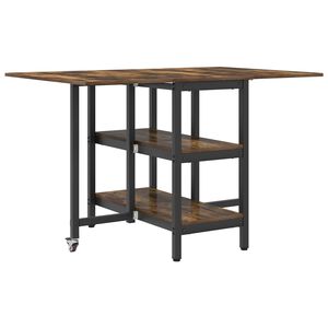 vidaXL Valgomojo stalas 122 x 80 x 76,5 cm Apdirbta mediena