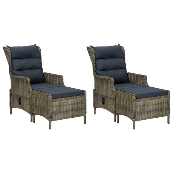 vidaXL Sodo valgomojo baldų komplektas, 5 dalių, rudas