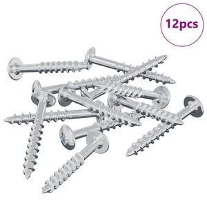 vidaXL Varžtas 12 pcs Sidabro 9,8 x 35 mm Geležis