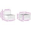 vidaXL Lauko sofos komplektas 4 pcs Natūrali