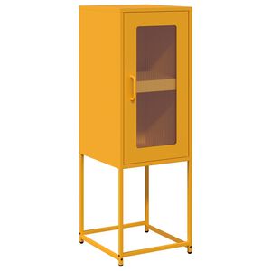 vidaXL indauja garstyčių geltona 36x39x107 cm &scaron;altai valcuotas plienas