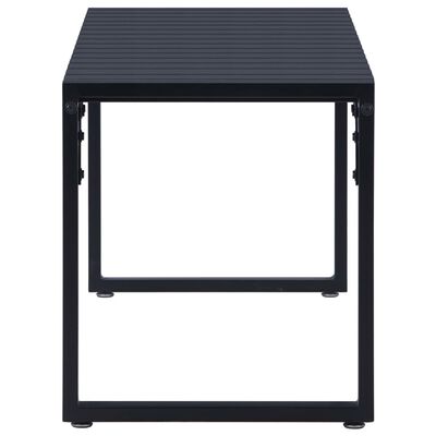vidaXL Sodo suoliukas, juodos spalvos, 120,5cm, PS plokštė