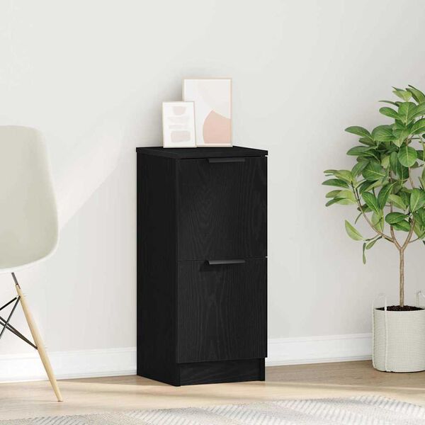 vidaXL Kabalas Juodas ąžuolas 30 x 30 x 70 cm Apdirbta mediena