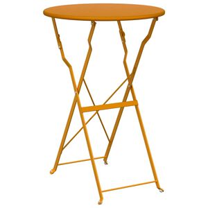 vidaXL Bistro stalas Garstyčių &Oslash; 50 x 71 cm Miltelinis plienas