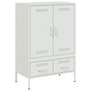 vidaXL Komoda, baltos spalvos, 68x39x101,5cm, plienas
