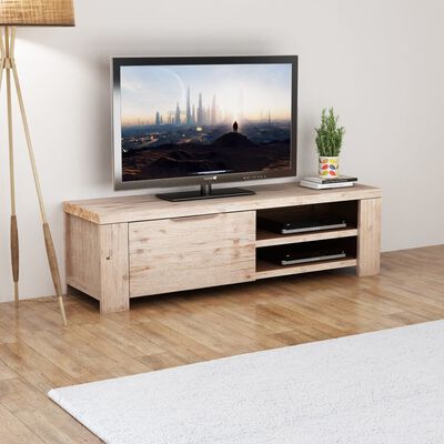 vidaXL Televizoriaus spintelė, poliruota akacijos mediena, 140x38x40cm