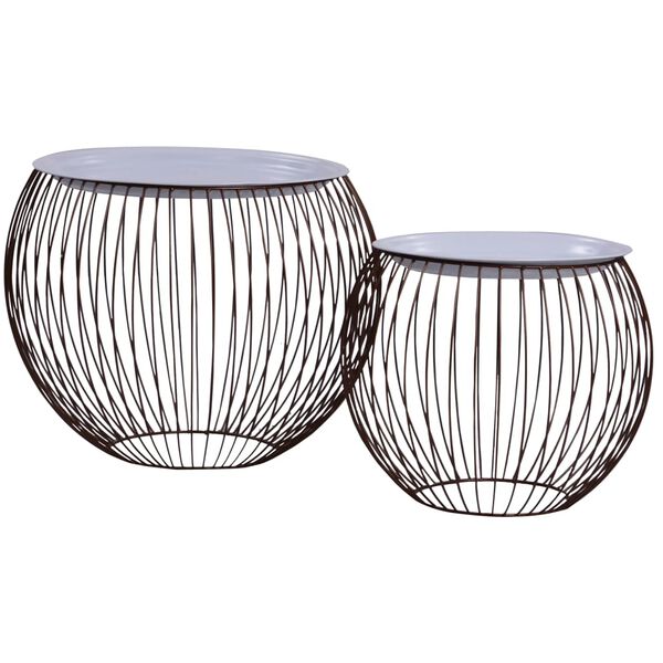 vidaXL Kavos staliukai, 2vnt., auksinės spalvos