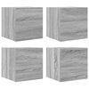 vidaXL Sieninės televizoriaus spintelės, 4vnt., pilkos, 30,5x30x30cm
