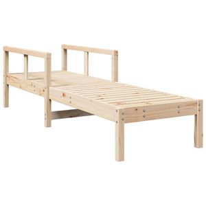 vidaXL Saulės gultas, 199,5x62x55cm, pu&scaron;ies medienos masyvas