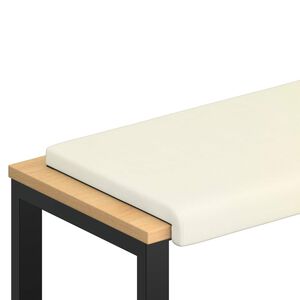 vidaXL Suoliuko pagalvė mančester Kreminė Gylis 35 cm
