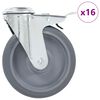 vidaXL Ratukai, 16vnt., 125mm, pasukami, varžtu tvirtinami
