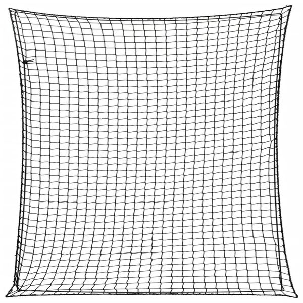 vidaXL Priekabos tinklas su elastine virve, juodas, 4x4m, PP