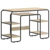 vidaXL Stalas su saugojimo vieta Sonoma ąžuolas 113,5 x 52 x 75,5 cm