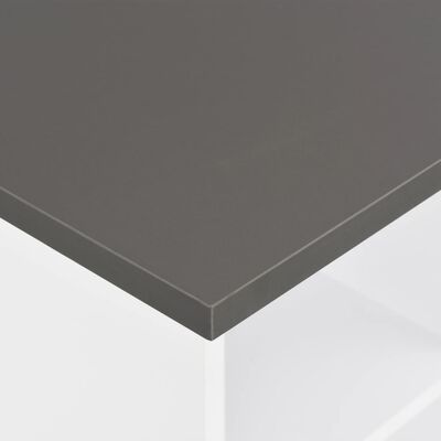 vidaXL Baro stalas, baltas ir antracito, 60x60x110cm