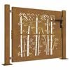 vidaXL Sodo vartai, 100x75 cm, Corten plienas, bambuko dizainas