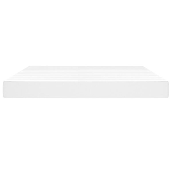 vidaXL Spyruoklinis čiužinys, baltas, 180x200x20 cm, dirbtinė oda