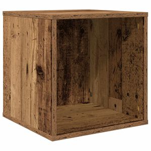 vidaXL Vinilo albumų dėžė Sendintos medienos 37 x 36,5 x 38 cm