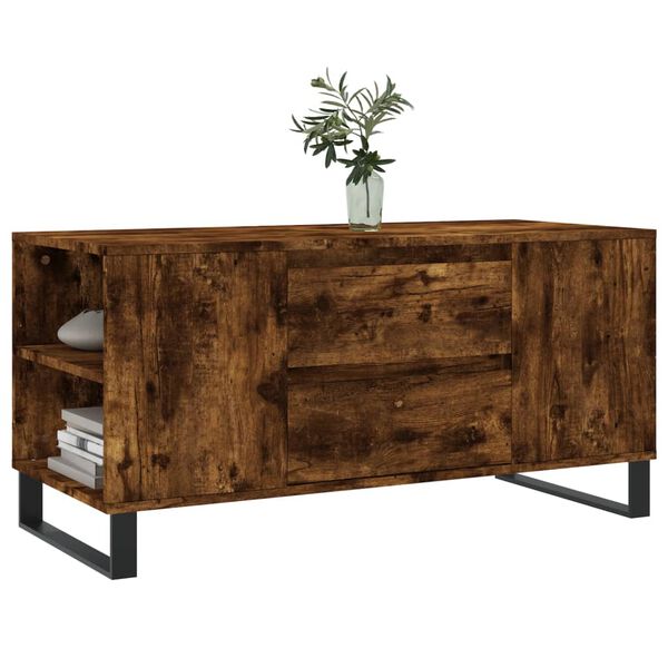 vidaXL Kavos staliukas, dūminio ąžuolo, 102x44,5x50cm, mediena