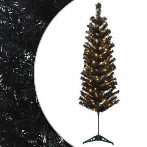 vidaXL Dirbtinis lieknas Kalėdų medis 150 cm 150 LED &Scaron;ilta balta