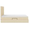 vidaXL Lova su daiktų laikymo vieta ir čiužiniu Kremas 140 x 190 cm