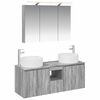 vidaXL Vonios spintos komplektas 4 pcs Pilka Sonoma 100 x 14,5 x 70 cm