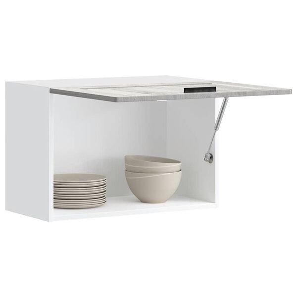 vidaXL Virtuvės spintelė, Porto, pilka, apdirbta mediena