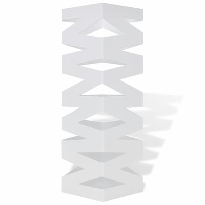Baltas Kvadratinis Skėčių, Vaikščiojimo Lazdų Stovas, Plienas, 48,5 cm