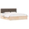 vidaXL Lovo rėmas su apmu&scaron;tu galvūgaliu Taupe 180 x 200 cm