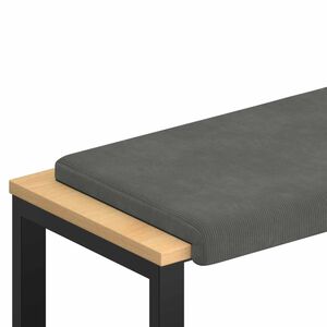 vidaXL Suoliuko pagalvė mančester Tamsiai pilka Gylis 35 cm