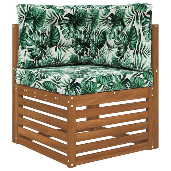 vidaXL Lauko sofa pagalvėlė 3 pcs Lapų ra&scaron;tas Poliesteris