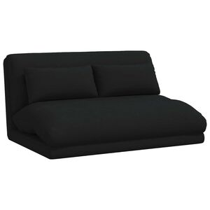 vidaXL Reguliuojamas grindų fotelis Juoda Audinys