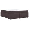 vidaXL Lovos rėmas su čiužiniu Tamsiai rudas 180 x 200 cm audinys