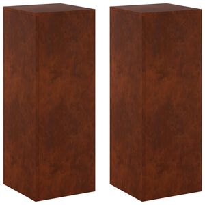vidaXL Augalų stovas 2 pcs Rūdijanti 30 x 30 x 80 cm