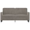 vidaXL Dvivietė sofa, šviesiai pilkos spalvos, 140cm, aksomas