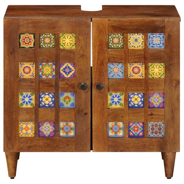 vidaXL Vonios kriauklės spinta graikinis rie&scaron;utmedis 62 x 33 x 58 cm