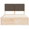 vidaXL Lovo rėmas su apmu&scaron;tu galvūgaliu Taupe 120 x 200 cm