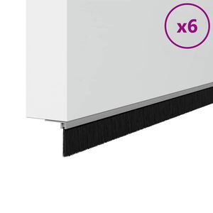 vidaXL Sukabinamų durų &scaron;epetėlių sandarikliai 6 vnt. Sidabro 100 cm