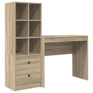 vidaXL Stalas Sonoma ąžuolas 135,5 x 40 x 127 cm 2 vnt.